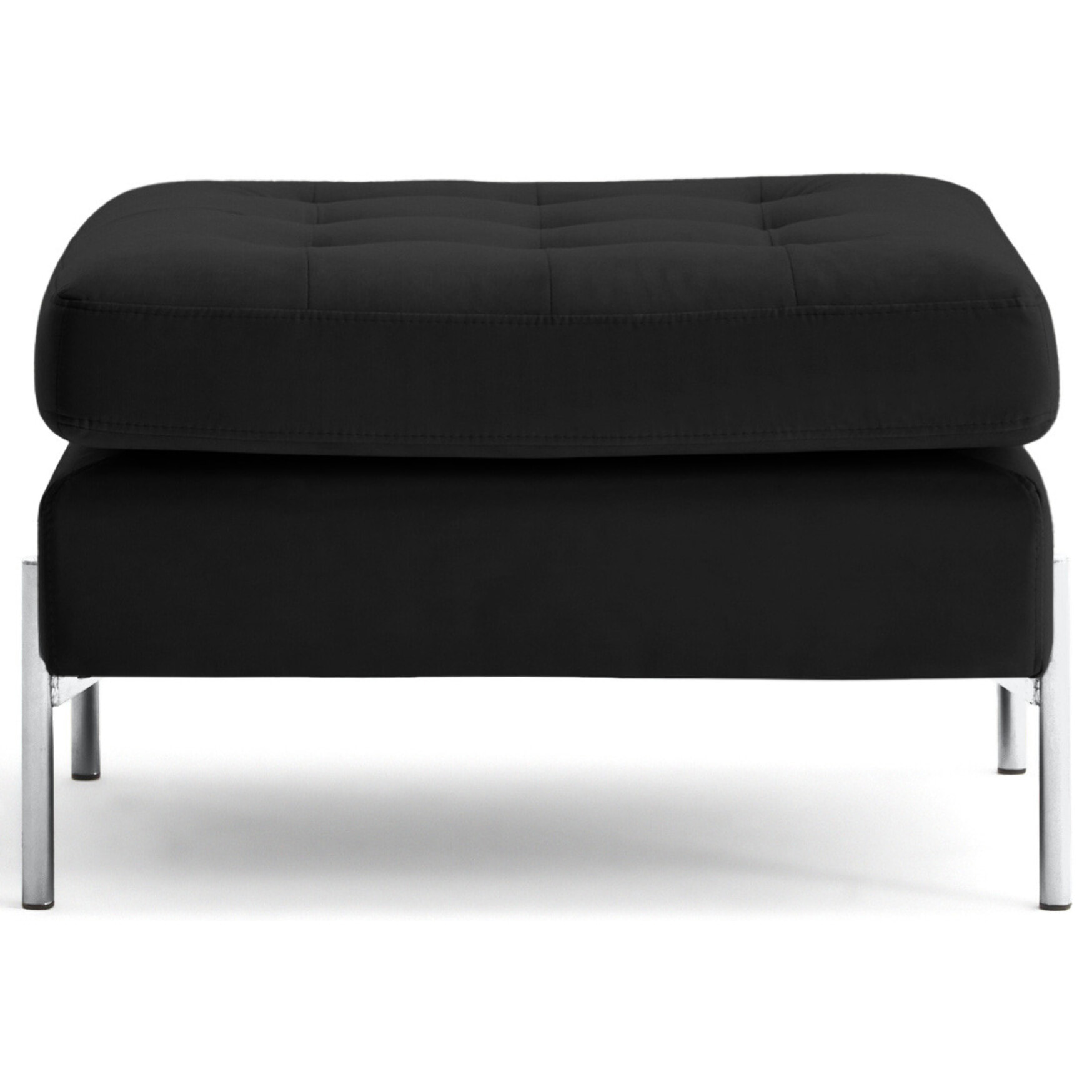 Isaure - pouf en velours - Noir