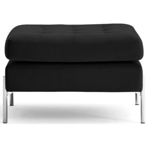 Isaure - pouf en velours - Noir