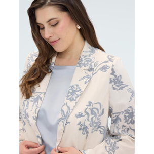 Fiorella Rubino - Blazer con estampado floral - Beige