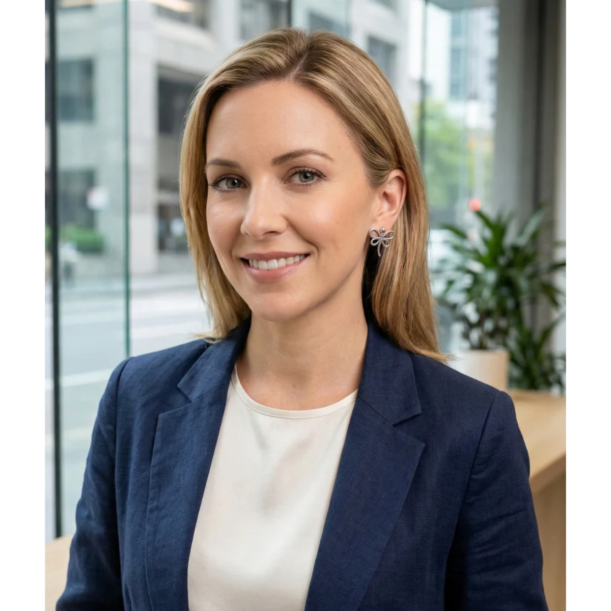 Pendiente botón libélula plata 10µ