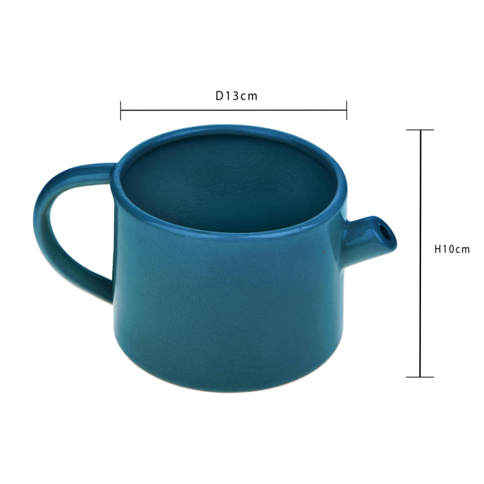 Vaso Innaffiatoio H.10 Cm - Pezzi 2 - 22X10X13cm - Colore: Blu - Bianchi Dino - Decori Casa E Complementi