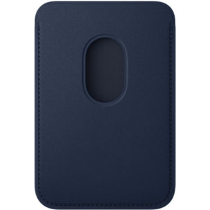 Porte-cartes APPLE en tissage fin bleu