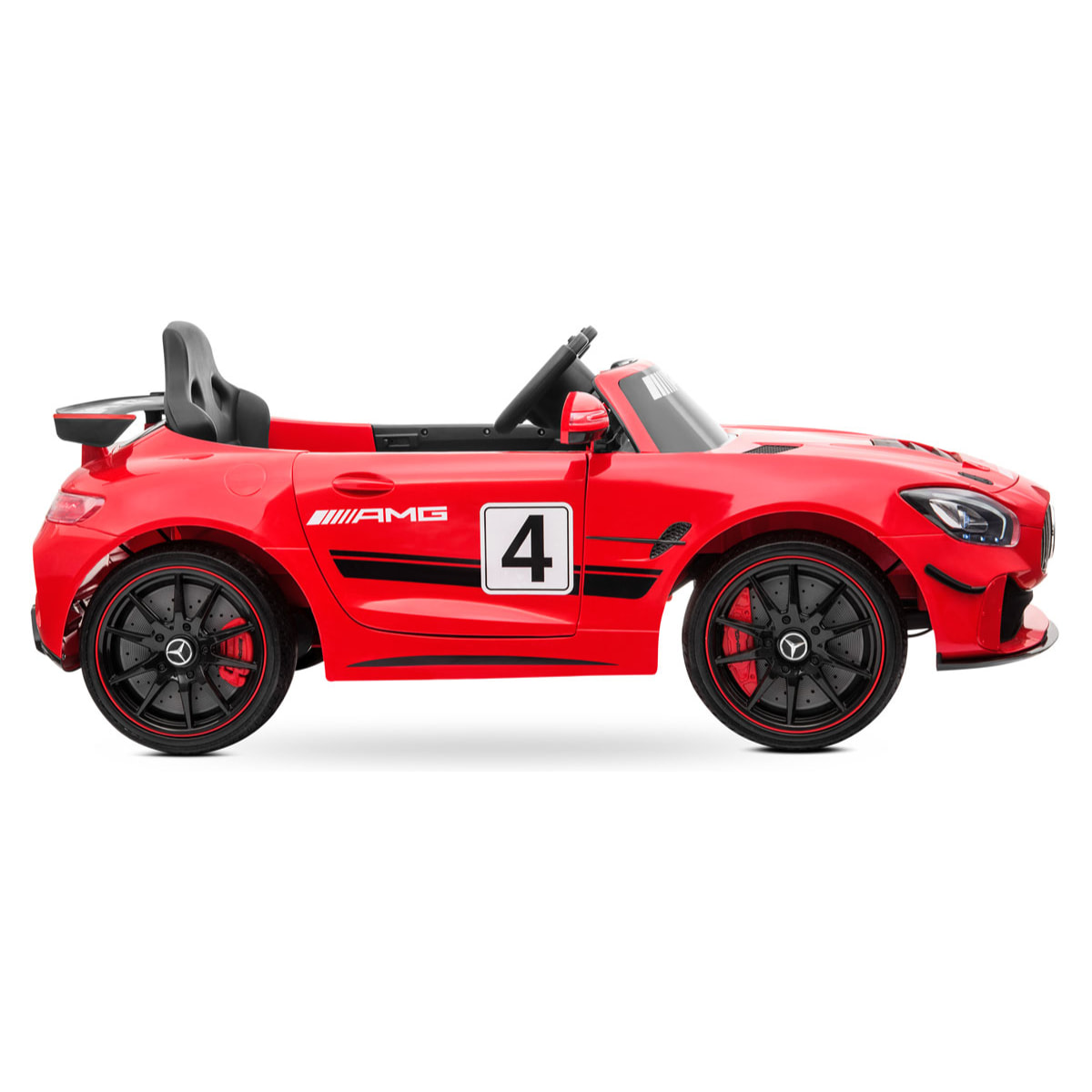 PLAYKIN Coche eléctrico niños MERCEDES-BENZ GT4 RED batería 12V con mando control +3 años