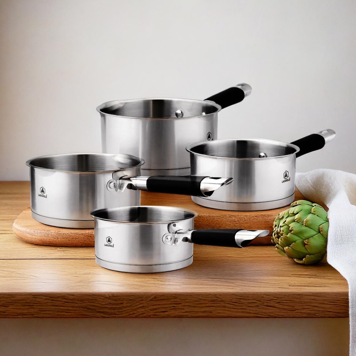 Set de 4 casseroles inox    induction
