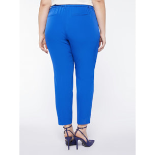 Fiorella Rubino - Pantalón en tejido fluido - Azul aciano