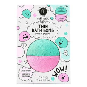 Twin Bath Bomb - Duo Boule de Bain Sécable - Rose & Vert Lagoon 170 g