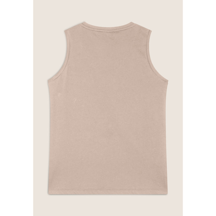 Canotta decorata da Strass in jersey modal