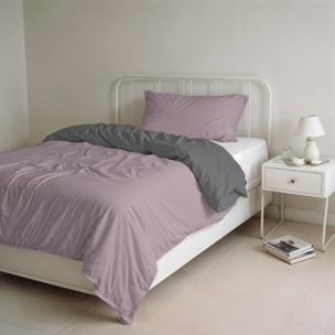 PARURE COPRIPIUMINO NATURAL COLOR PIAZZA E MEZZA - 100% COTONE MADE IN ITALY