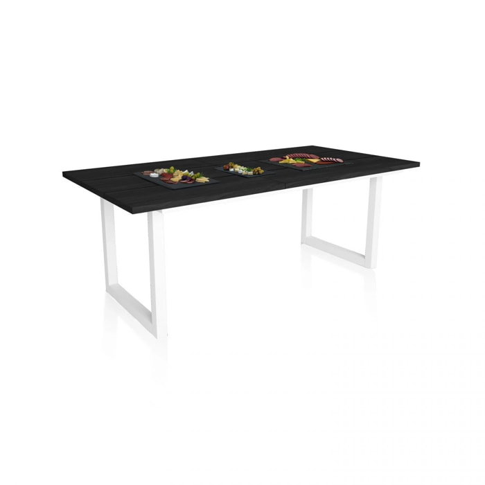 Mesa de comedor Altea 200 Negro Blanco