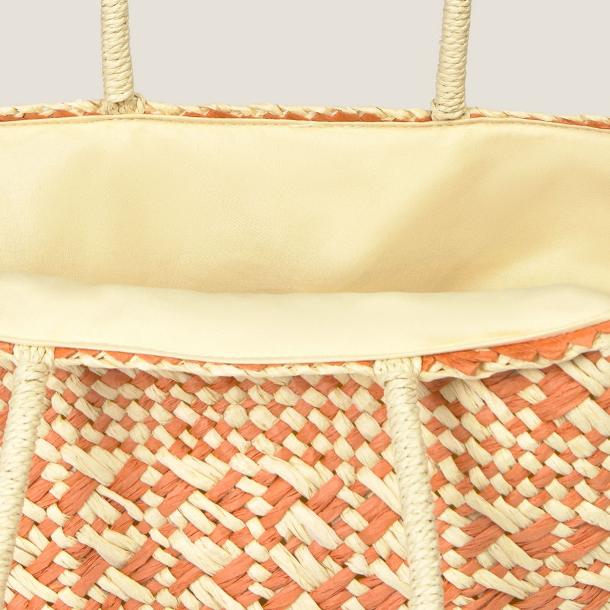 Bolso de playa mimbre Zandra color naranja