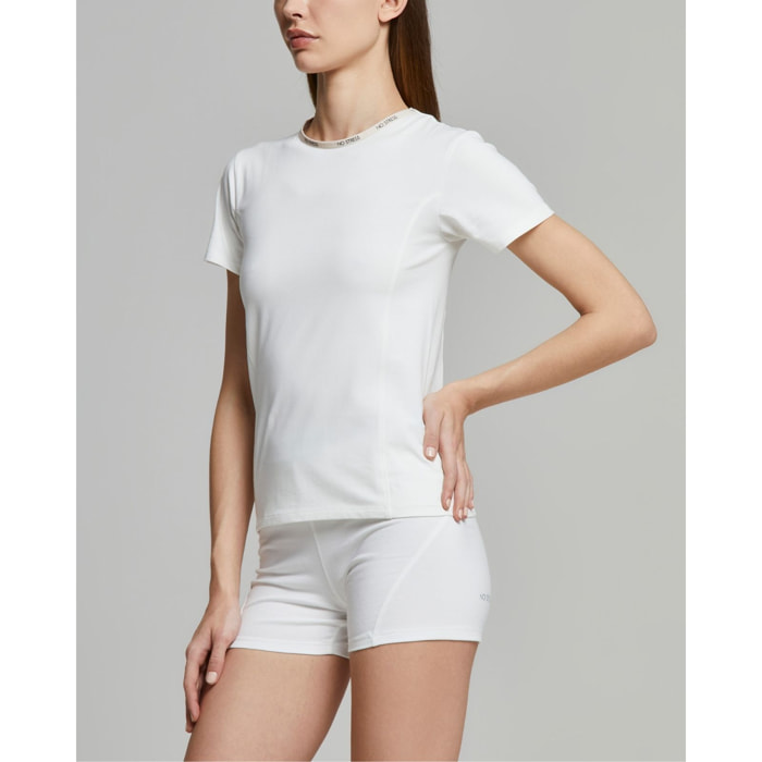 T-shirt donna no stress slim fit cotone