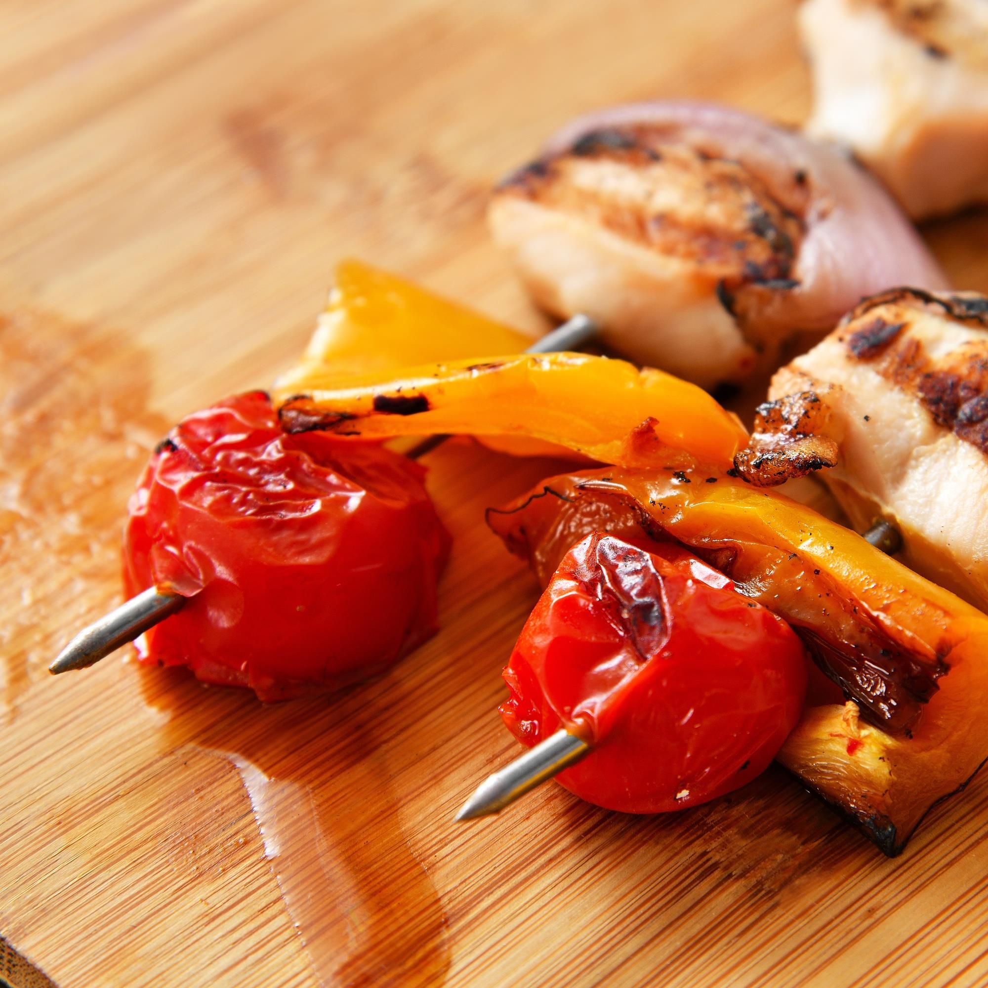 Juego de 4 brochetas para barbacoa h.36cm bergner