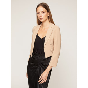 Motivi - Chaqueta spencer con magas a tres cuartos - Beige