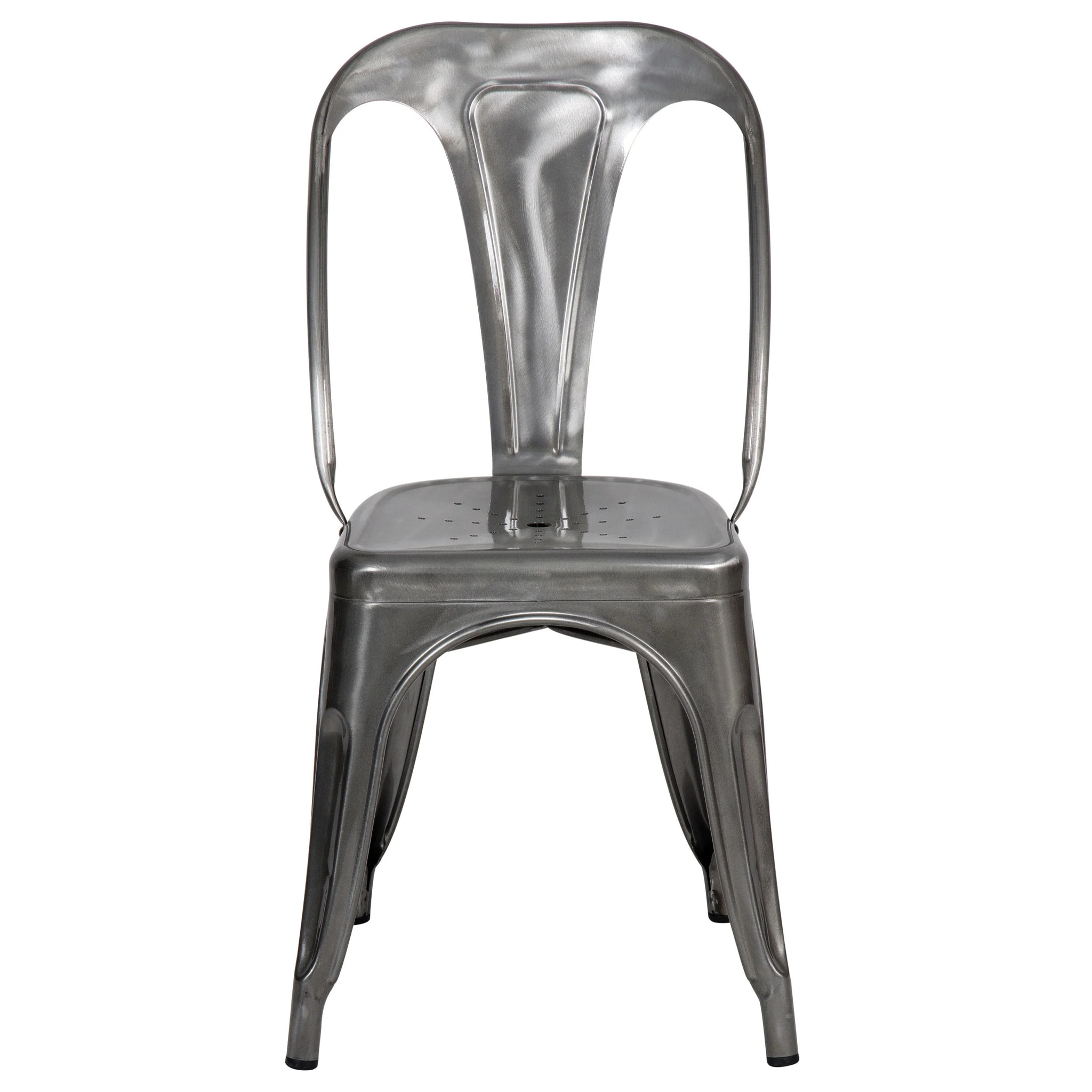 Lot de 2 chaises en métal chromé - Indus