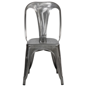 Lot de 2 chaises en métal chromé - Indus