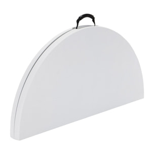 Mesa redonda (diámetro 120cm x74 cm), y set de 2 sillas plegables 51x45x85,5cm, ideal para exteriores