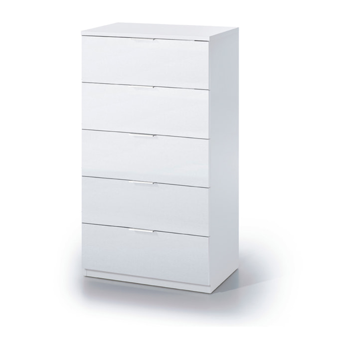 Comoda 5 Cajones 60x110x40cm Blanco Artik