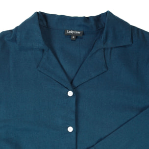 Pigiama DONNA flanella invernale blu