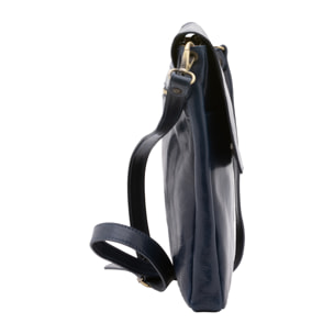 Borsa a tracolla  da uomo In Vera pelle Made in Italy 31x35x4 cm