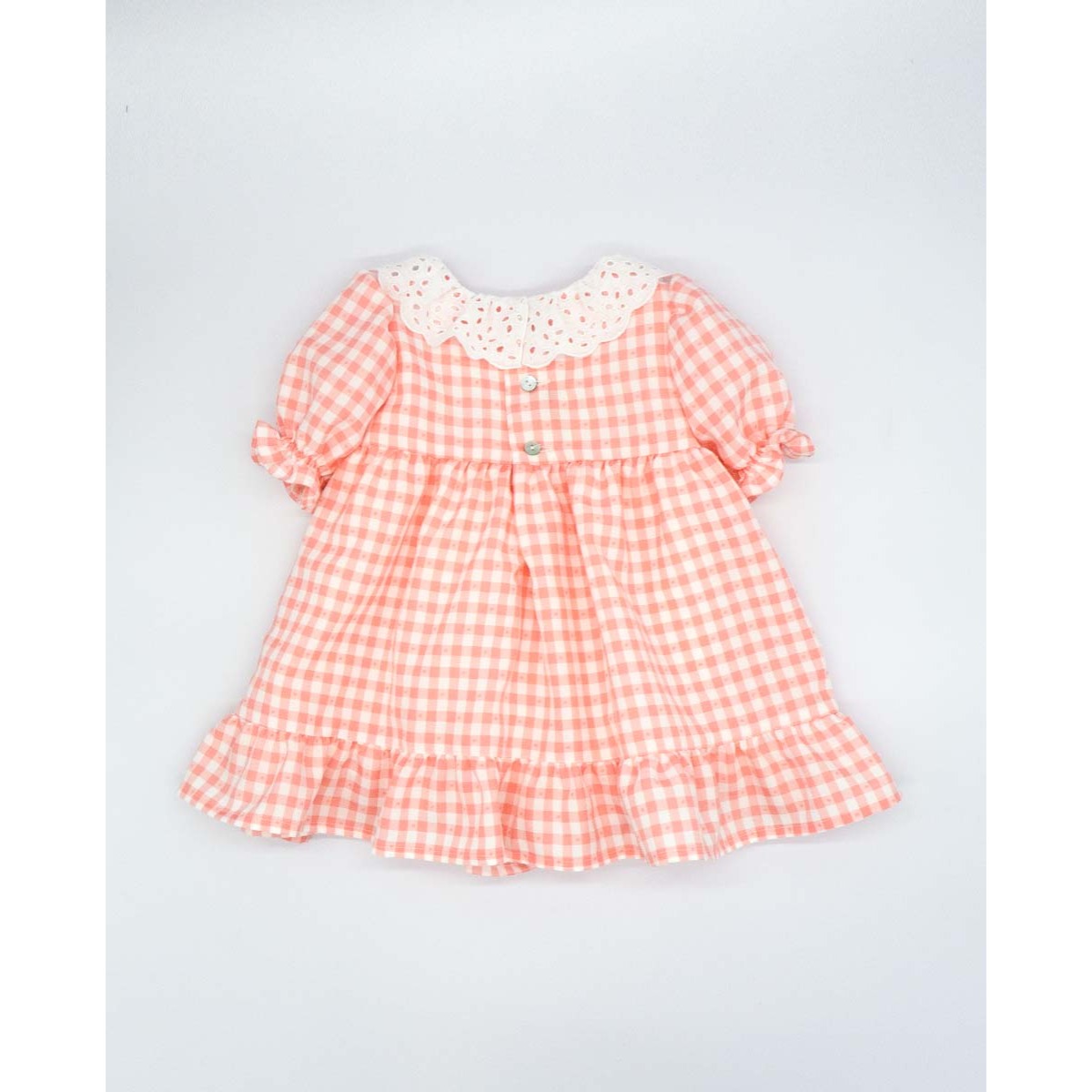 VESTIDO VICHY PLUMETI ROSA