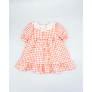 VESTIDO VICHY PLUMETI ROSA