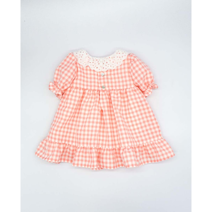 VESTIDO VICHY PLUMETI ROSA