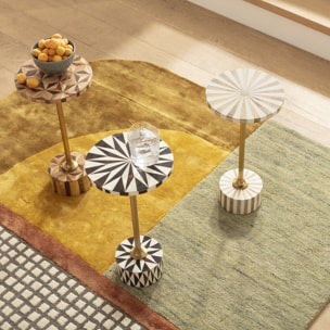 Table d'appoint Domero Geo marron et dorée Kare Design