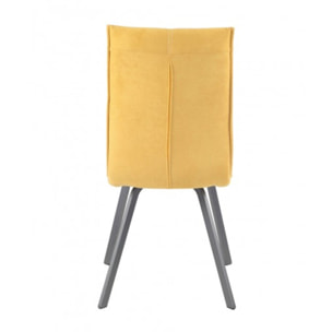 Chaise design en tissu & métal - JADE