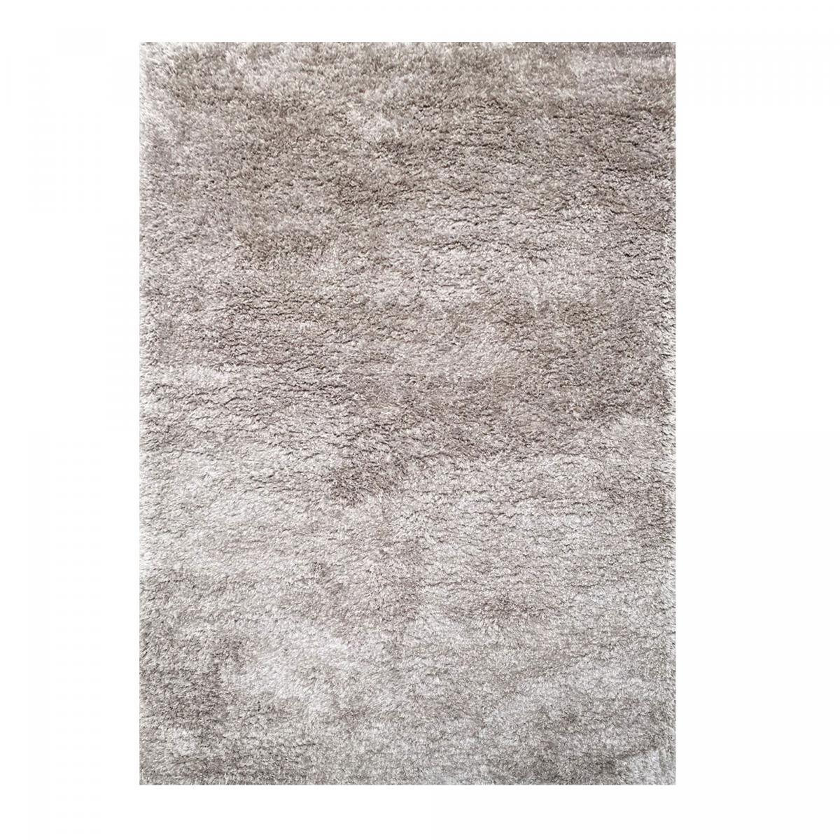 Tapis longs poils shaggy fait main motif uni TATI