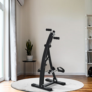 Vélo d'appartement pédalier rééducation bras jambes écran LCD multifonctions hauteur guidon réglable 40L x 42,5l x 100H cm acier noir