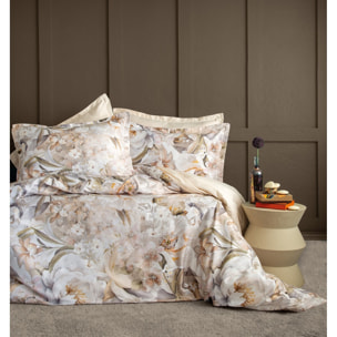 Parure housse de couette et taies oreiller 100% Satin de Coton imprimé
