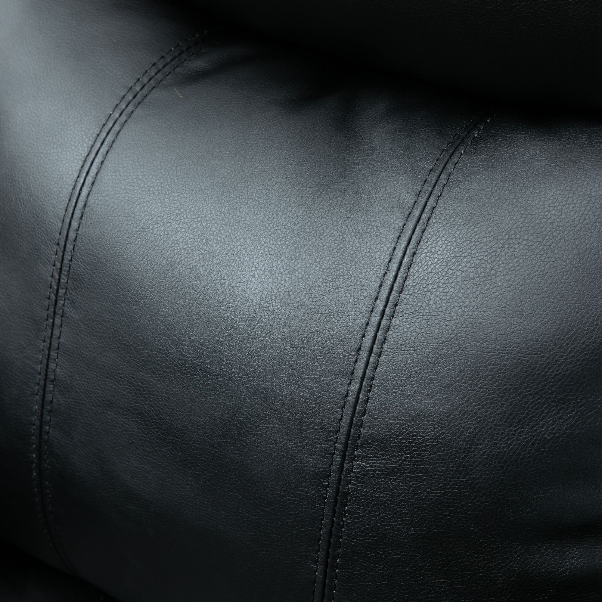 Fauteuil de relaxation électrique fauteuil releveur inclinable repose-pied ajustable revêtement synthétique noir