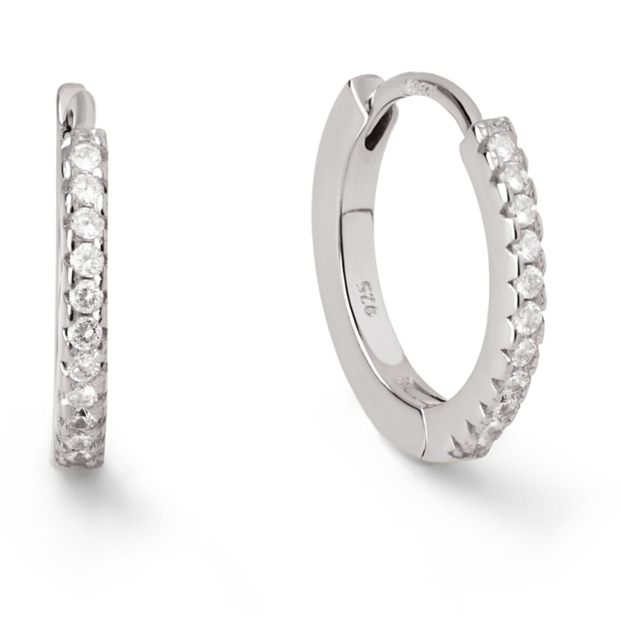 Pendiente Suelto Aro Klein 7 Plata Baño Oro