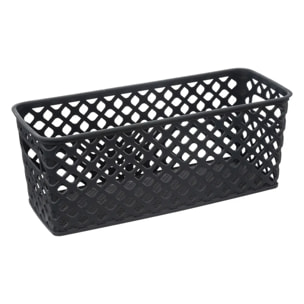 Lot de 4 paniers Folk gris