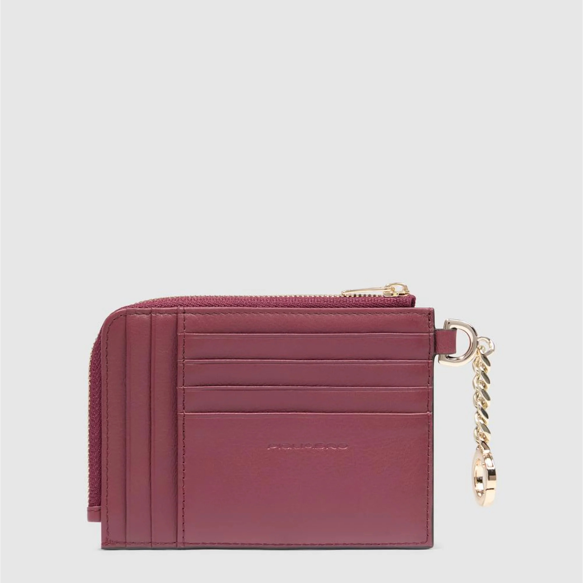 Piquadro Portacarte in pelle con portachiavi, porta monete e protezione RFID