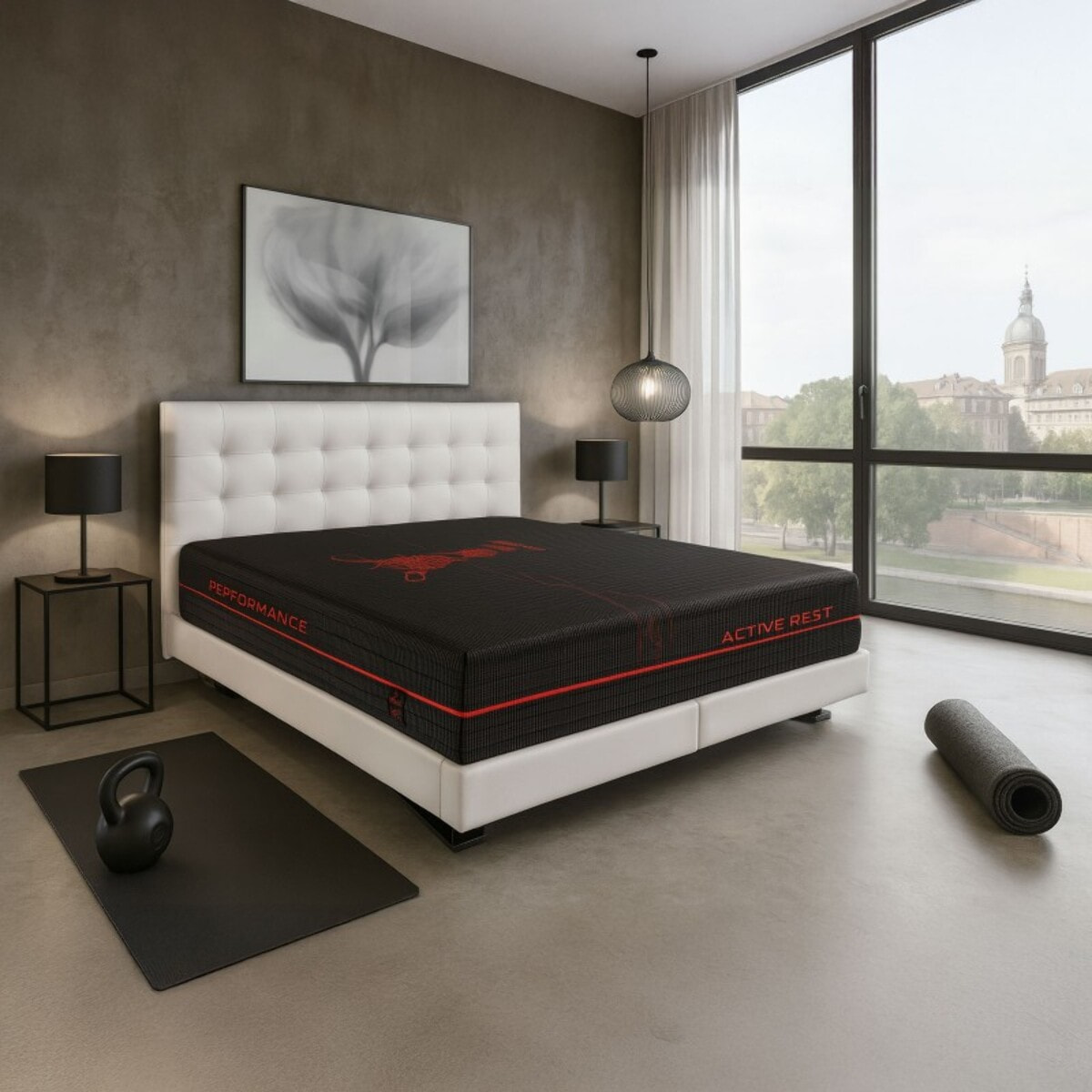 Matelas Infiny : Ressorts en carbone et mémoire de forme - Déhoussable