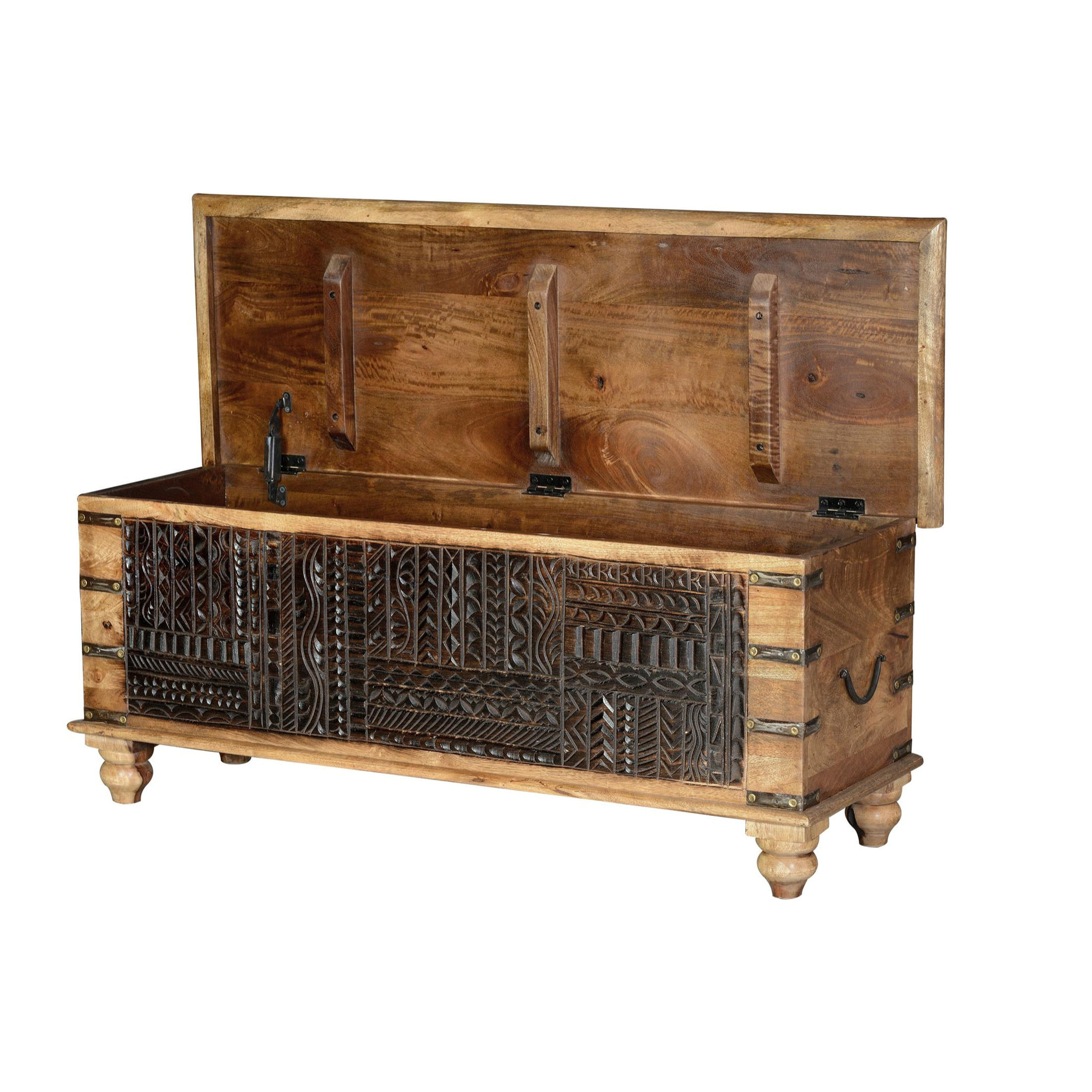 Baúle de Madera de Mango 116 Cm Estilo Etnico Colonial