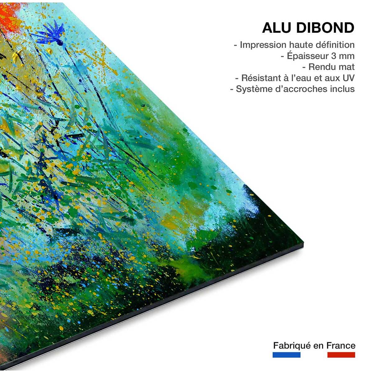 Tableau bleuets des champs Tableau alu Dibond