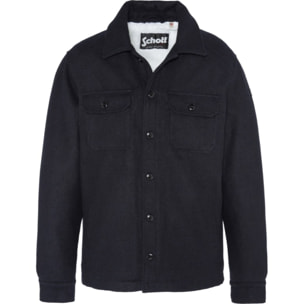 TIMBER1BUTTONED SHIRT IN WOOL CLOTH WITH SHERPA LINING60% POLYESTER 40% WOOLNAVY