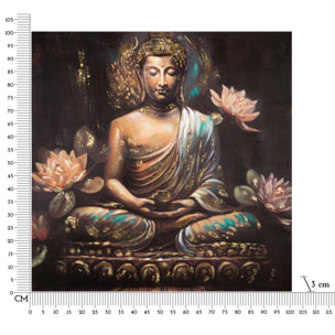 DIPINTO SU TELA BUDDHA -A- CM 100X3X100