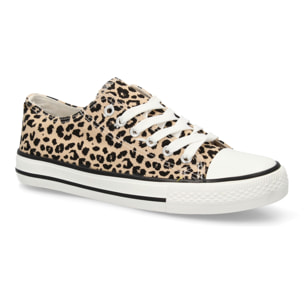 Zapatilla Plana de Lona con Cordones