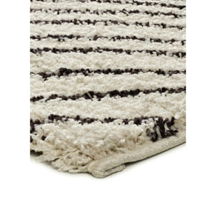 LUSH Alfombra shaggy abstracta blanco, varias medidas disponibles.