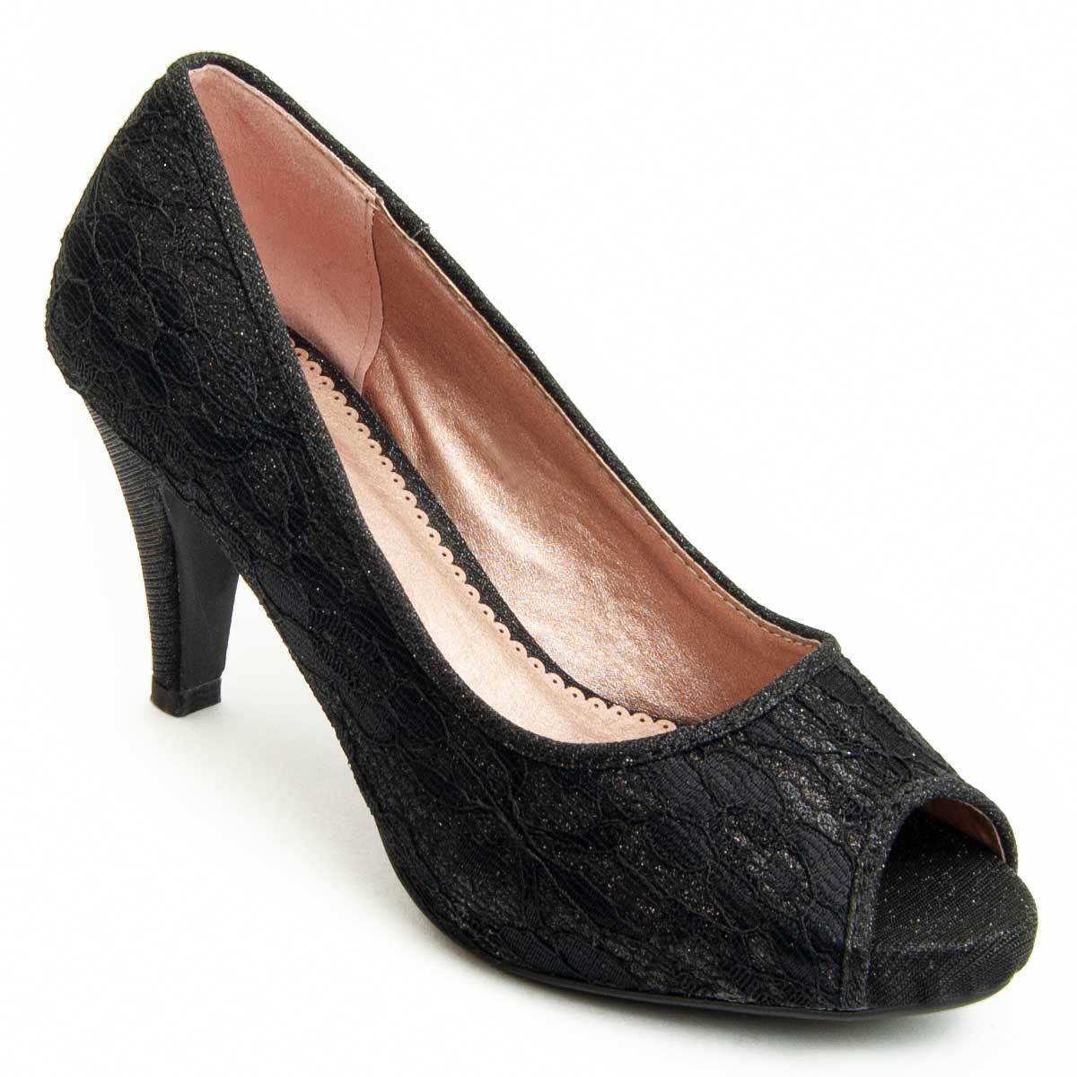 Zapato de tacón - Negro - Altura: 8 cm