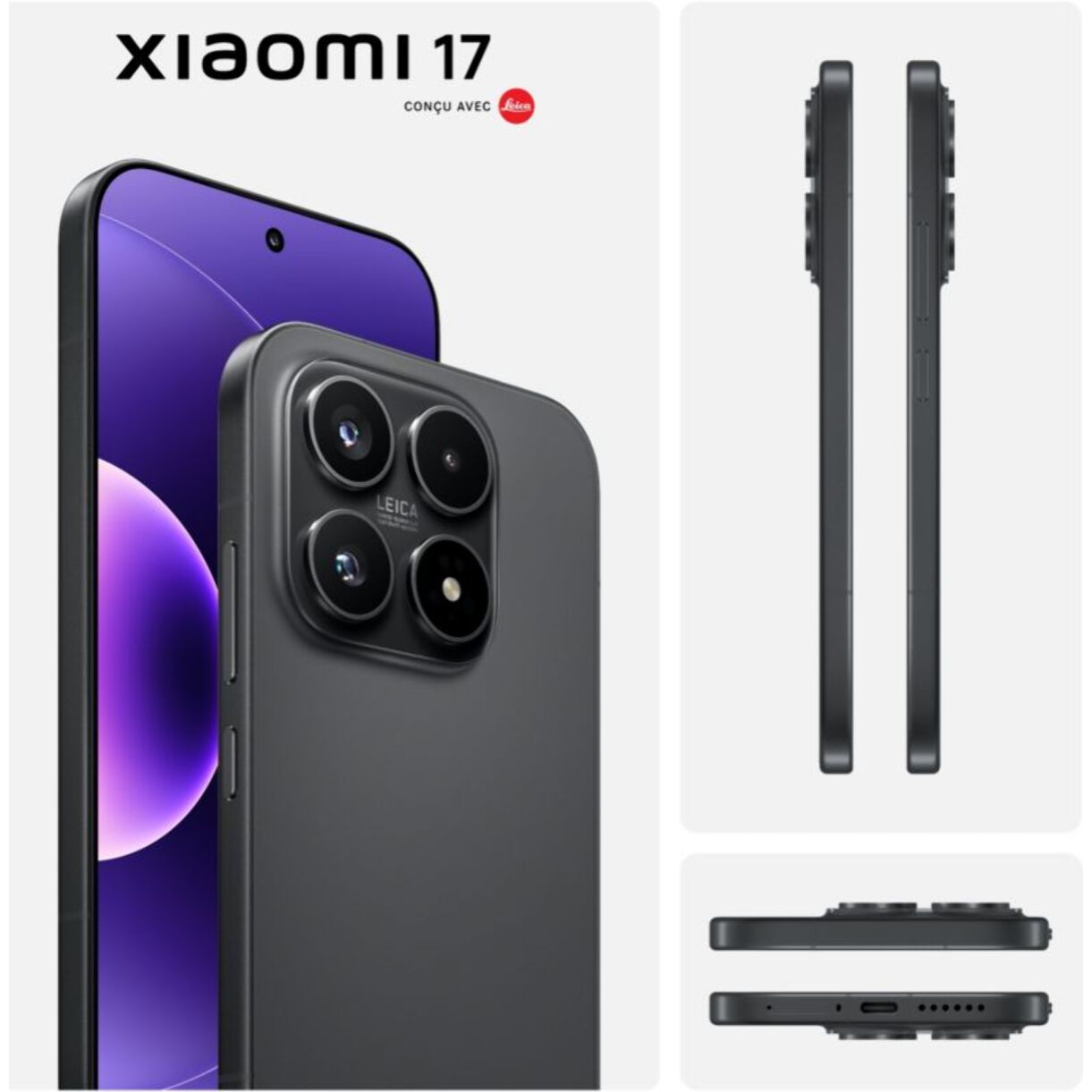 Smartphone XIAOMI 17 conçu avec Leica 512Go Noir 5G