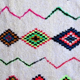 Authentique tapis berbère fait à la main en laine motif ethnic KIBA