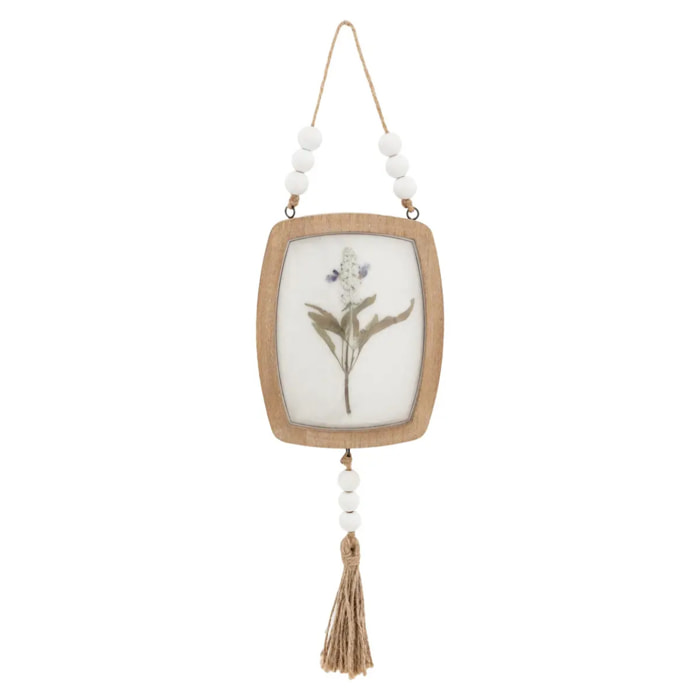 Déco murale fleurs Jayden bois 16x12cm