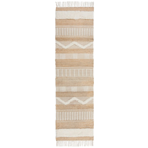 Tapis en jute de couloir MEDINA Ivoire