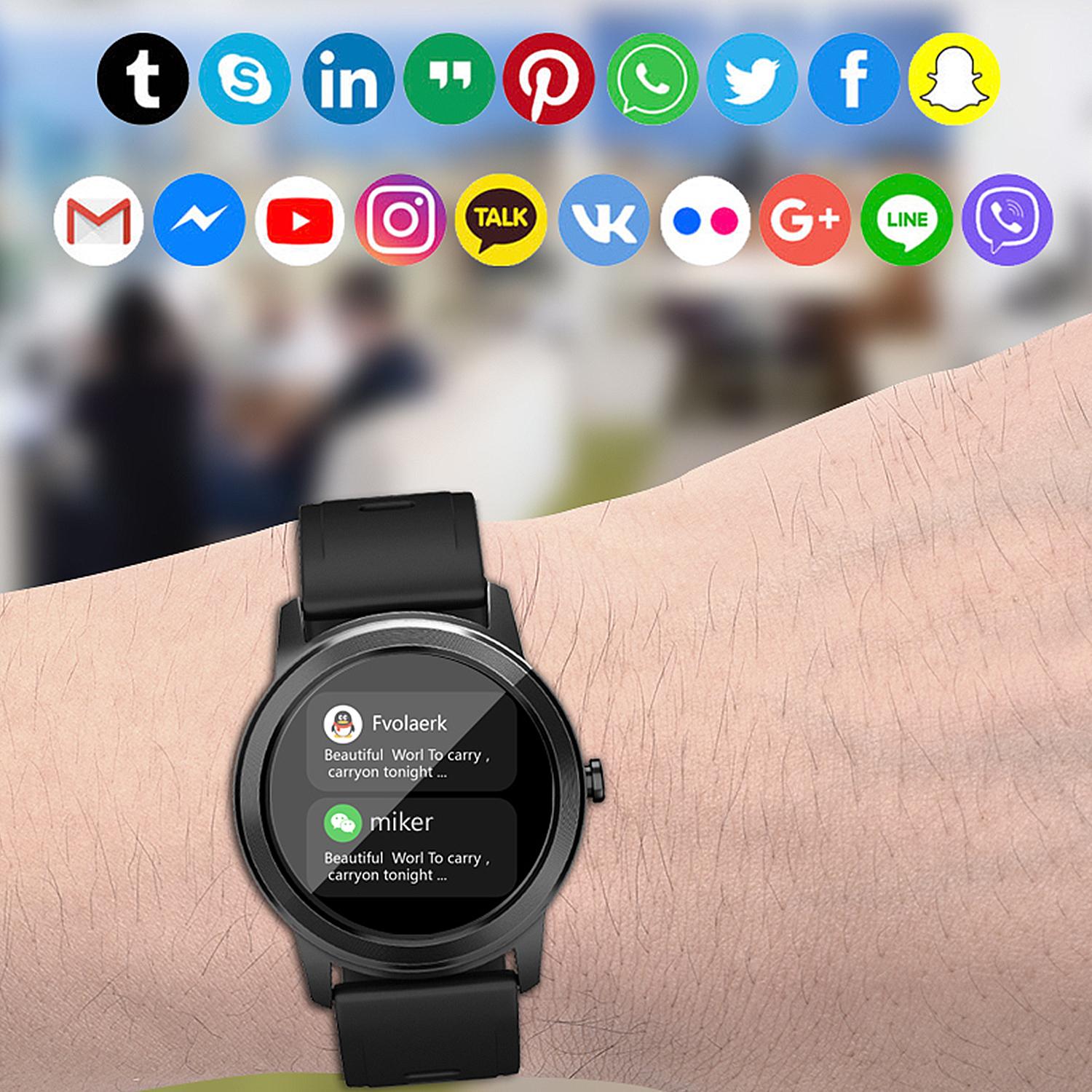 Smartwatch Q669 con misuratore di pressione sanguigna e O2 Batteria a lunga durata, varie modalità sport, notifiche app.