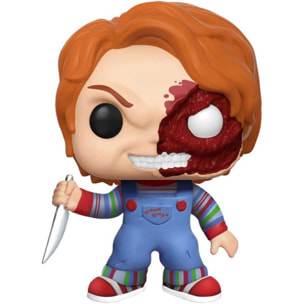 Child´s Play Pop! Movies Vinile (exc) Figura Chucky Half (bd) 9 Cm Funko