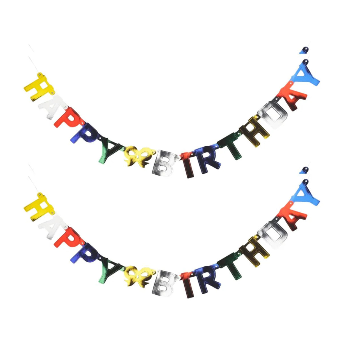 Ensemble de 2 Banderoles Happy Birthday Fackelmann Rio Party